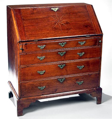 Lot 91 - Chippendale Inlaid Walnut Slant Front Desk...