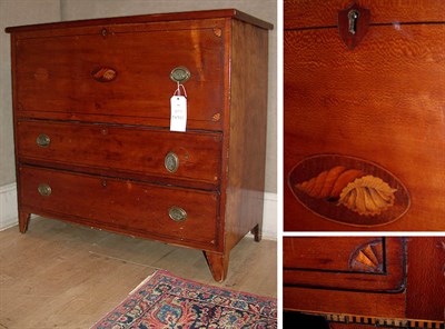 Lot 161 - Federal Inlaid Cherry Blanket Chest...
