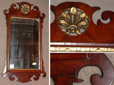 Lot 291 - Chippendale Mahogany and Gilt-Wood Looking...