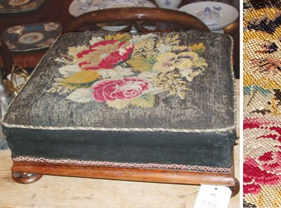 Lot 302 - Victorian Needlepoint Upholstered Mahogany Stool
