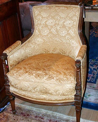 Lot 218 - Pair of Directoire Style Upholstered Bergeres