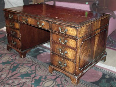 Lot 578 - George III Style Leather Inset Mahogany...