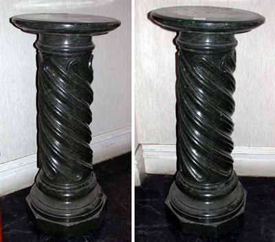Lot 303 - Classical Style Green Marble Pedestal Height...