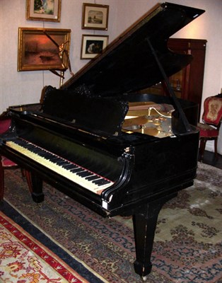 Lot 263 - Knabe Ebonized Mahogany Grand Piano