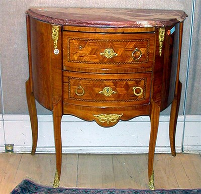 Lot 108 - Pair of Louis XV Style Parquetry Inlaid Side...