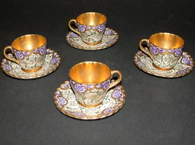 Lot 613 - Group of Four Coalport Porcelain Demitasse...