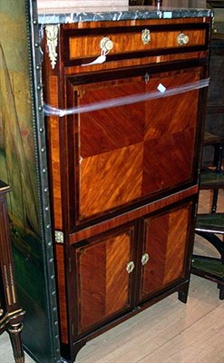 Lot 148 - Louis XVI Style Inlaid Mahogany Secretaire a...