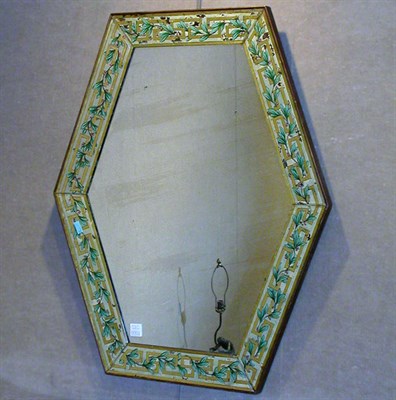 Lot 416 - Pair of Art Deco Hexagonal Eglomise Framed...