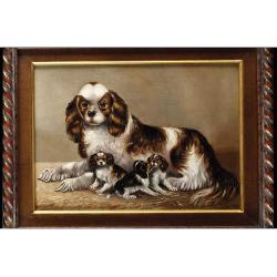 Lot 103 - English School, 1852 A TOY SPANIEL WITH PUPS...