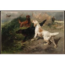 Lot 155 - Henry Schouten Belgian, 1864-1927 SETTERS...