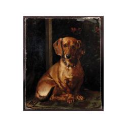 Lot 260 - French School, 1884 A FAVOURITE DACHSHUND...