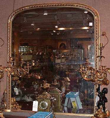 Lot 640 - Victorian Gilt-Wood Overmantel Mirror The...
