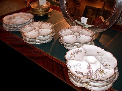 Lot 573 - Group of Fourteen French Porcelain Oyster...