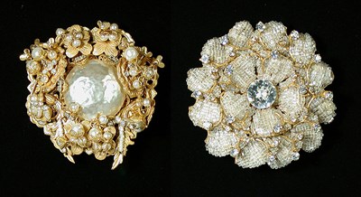 Lot 745 - Two Miriam Haskell Brooches The first...