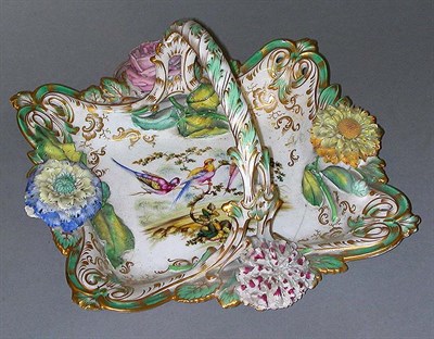 Lot 644 - English Porcelain Bowl Decorated with applied...
