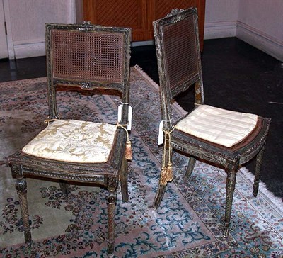 Lot 147 - Associated Pair of Louis XVI Style Green...