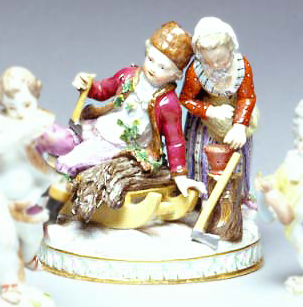 Lot 237 - Meissen Porcelain Figural Group Depicting a...