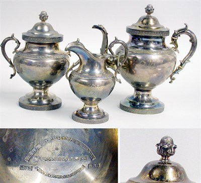 Lot 2145 - American Silver Tea Service Ball, Tompkins &...
