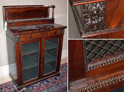 Lot 363 - Regency Rosewood Chiffonier The rectangular...