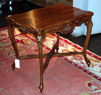 Lot 208 - Italian Rococo Style Fruitwood Side Table...