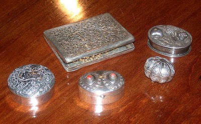 Lot 338 - Group of Five Continental Silver, Sterling...