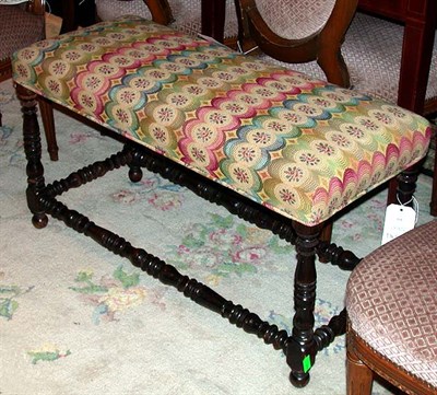 Lot 151 - Baroque Style Upholstered Walnut Bench
