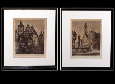 Lot 95 - Artist Unknown [EUROPEAN STREET SCENES] Two...
