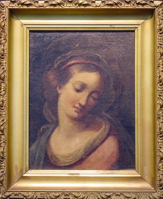 Lot 58 - Circle of Carlo Maratta HEAD OF THE VIRGIN Oil...