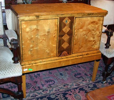 Lot 295 - Biedermeier Style Fruitwood Cabinet on Stand