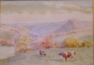 Lot 28 - W. D. Parish American, 20th century COWS IN A...