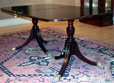 Lot 251 - Regency Style Mahogany Double-Pedestal Dining...