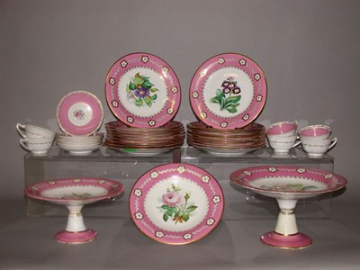 Lot 389 - English Floral and Gilt Decorated Porcelain...