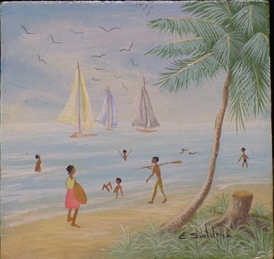 Lot 89 - E. Sintilma 20th Century ISLAND LIFE Signed E....