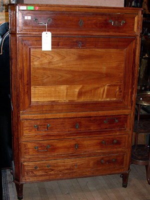 Lot 408 - Provincial Louis XVI Fruitwood Secretaire a...