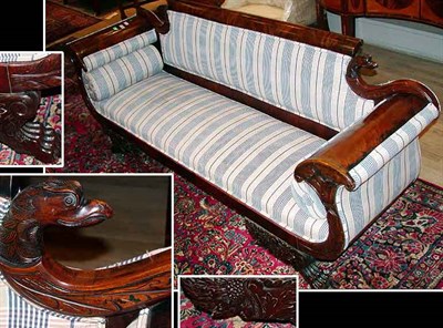 Lot 215 - Federal Mahogany Settee Circa 1820 The...