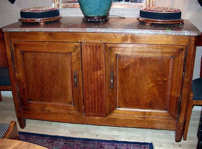 Lot 468 - Provincial Louis XVI Style Marble Top Walnut...
