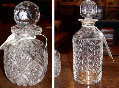 Lot 251 - Group of Three Glass Decanters
