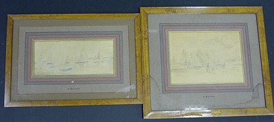 Lot 15 - Attributed to Eugene Boudin (i) MAREE BASSE: A...