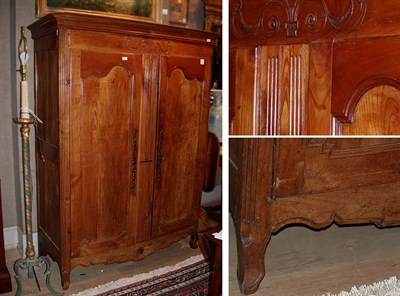 Lot 555 - Provincial Louis XV Style Fruitwood Armoire
