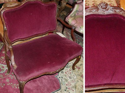 Lot 323 - Louis XV Style Upholstered Walnut Settee