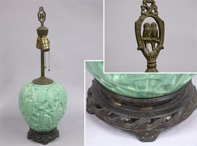 Lot 418 - Two Art Pottery Lamps Each of ovoid form, one...