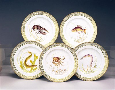 Lot 243 - Set of Sixteen Royal Copenhagen Flora Danica...