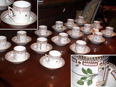 Lot 238 - Set of Sixteen Royal Copenhagen Flora Danica...