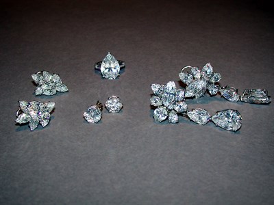 Lot 738 - Group of Brilliant Jewelry Comprising a pair...