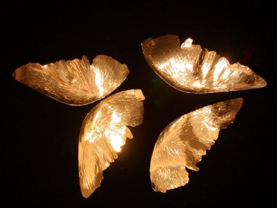 Lot 728 - Two Pairs of Gilt-Metal Butterfly Wing Design...