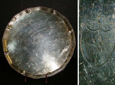 Lot 229 - George III Silver Salver Robert Makepeace &...