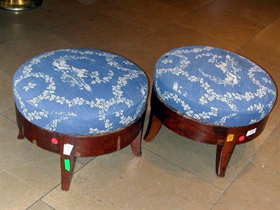 Lot 554 - Pair of Victorian Mahogany Stools