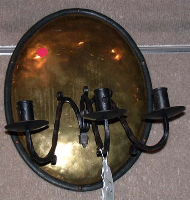 Lot 409 - Pair of Baroque Style Wrought Iron and Brass...