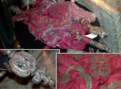 Lot 591 - Two Velvet Embroidered Fragments