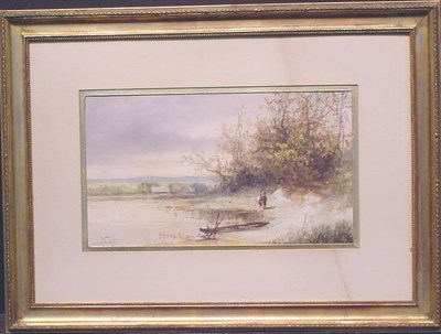 Lot 40 - James Northcote 19th Century FIGURES BY A POND...